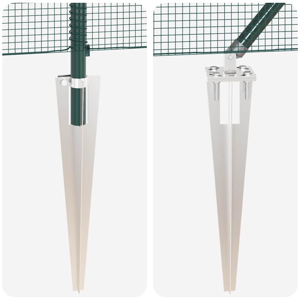 Stâlp de gard. Verde 50 x 0,6 m (plasă 12 x 12 mm) Oțel și PVC