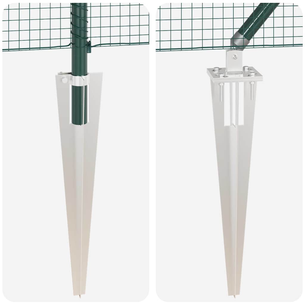 Stâlp de gard. Verde 50 x 0,6 m (plasă 19 x 19 mm) Oțel și PVC