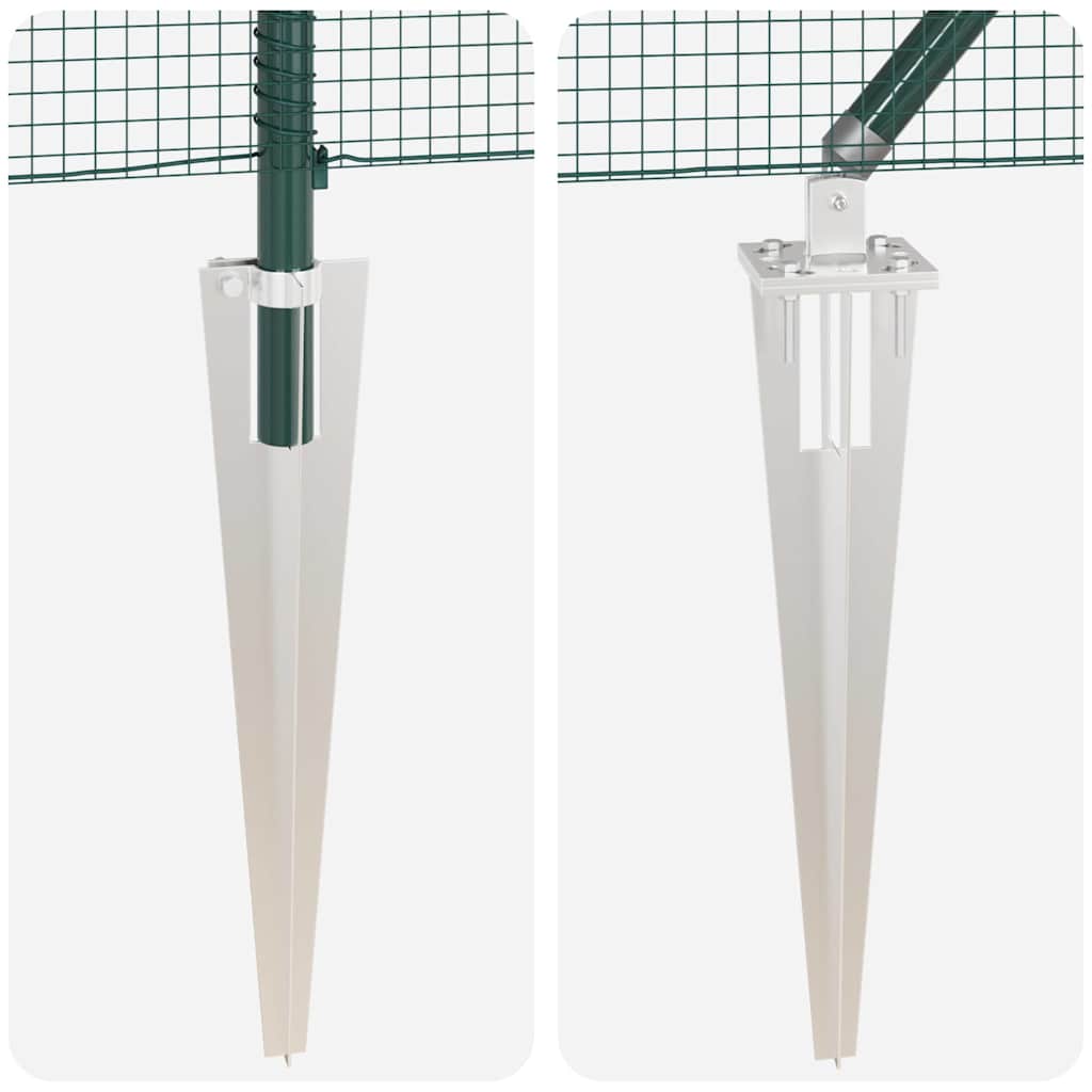 Stâlp de gard. Verde 50 x 1 m (plasă 16 x 16 mm) Oțel și PVC