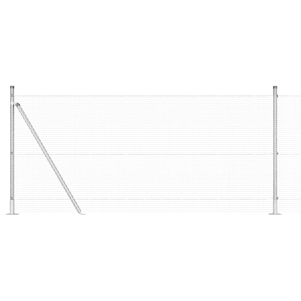 Stâlp de gard. Argintiu 50 x 1 m (plasă 16 x 16 mm) Oțel