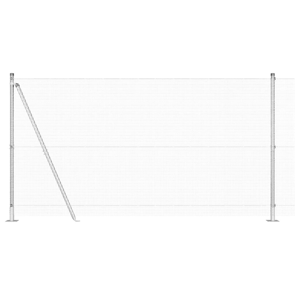 Stâlp de gard. Argintiu 50 x 1,2 m (plasã de 12 x 12 mm) Oțel