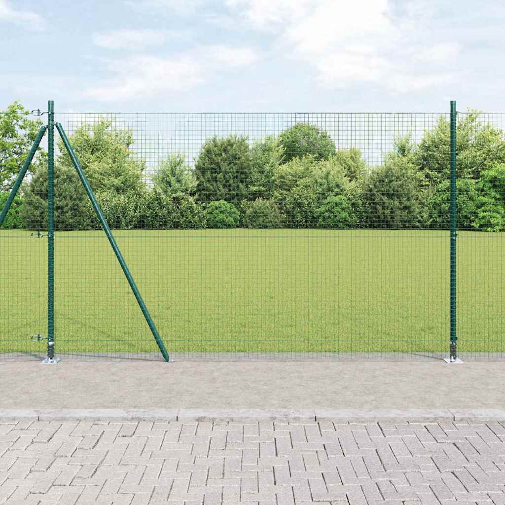 Stâlp de gard. Verde 25 x 1,5 m (plasă de 25 x 25 mm) Oțel
