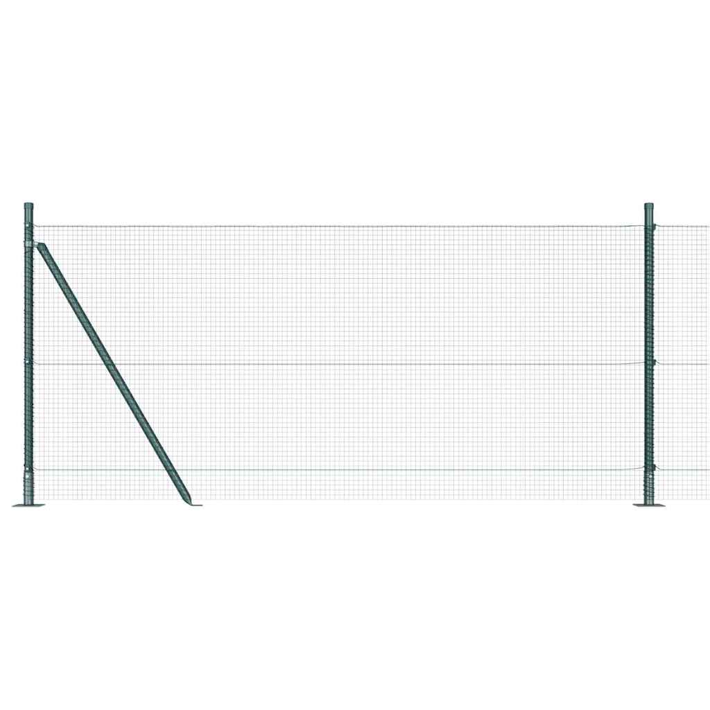 Stâlp de gard. Verde 50 x 1 m (plasă 16 x 16 mm) Oțel și PVC