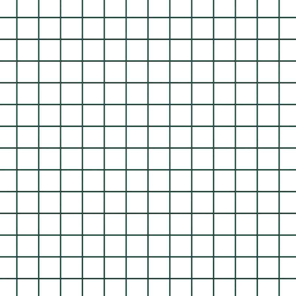 Stâlp de gard. Verde 50 x 1 m (plasă 19 x 19 mm) Oțel și PVC