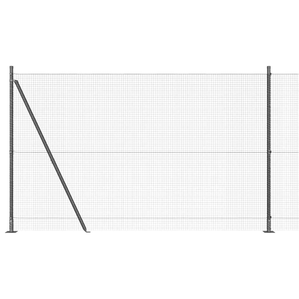 Stâlp de gard. Gri 50 x 1,4 m (rulou plasă de 19 x 19 mm)