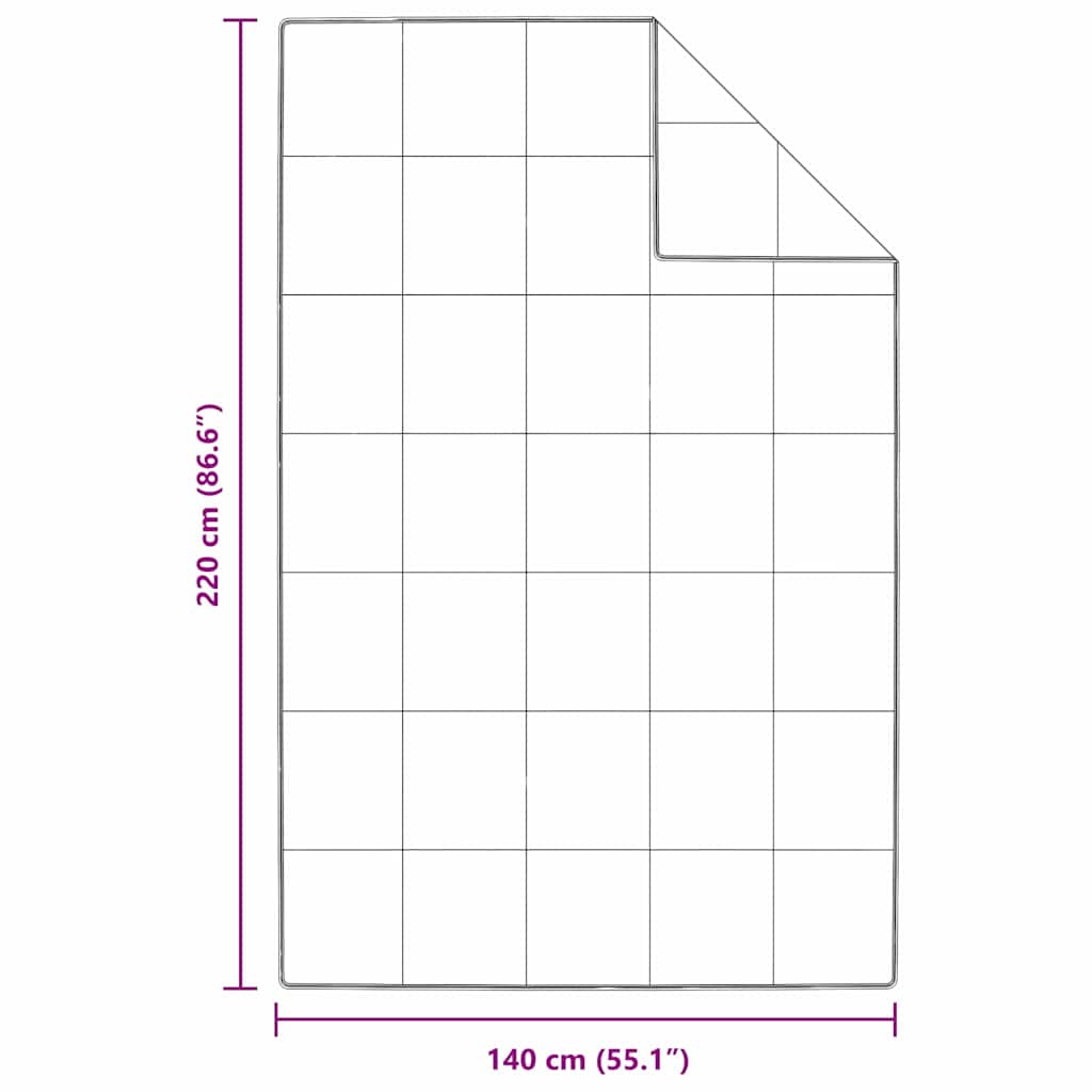 Pilotă de vară Alb 140 x 220 cm Pene