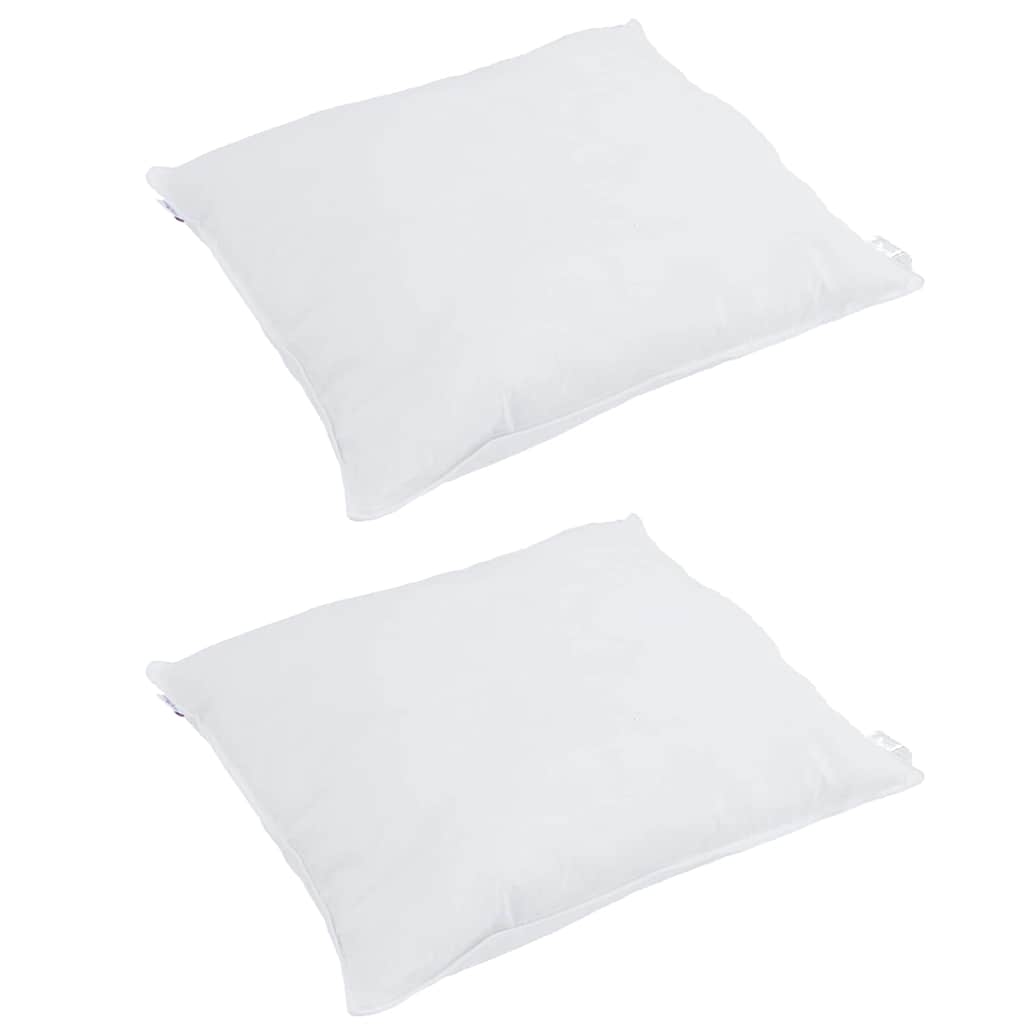 Pernă cu pernă 2 pcs Alb 80 x 80 cm Pene
