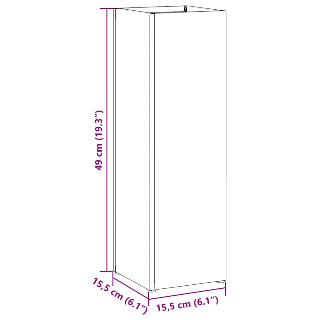 Suport pentru umbrele Oliv 15,5 x 15,5 x 49 cm Metal
