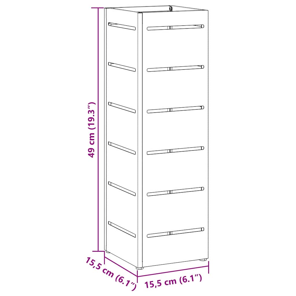 Suport pentru umbrele Roz 15,5 x 15,5 x 49 cm Metal
