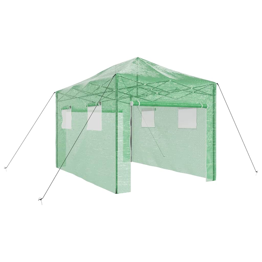 Seră cu cadru pop-up cu acoperiș Verde 280 x 410 x 315 cm Fier