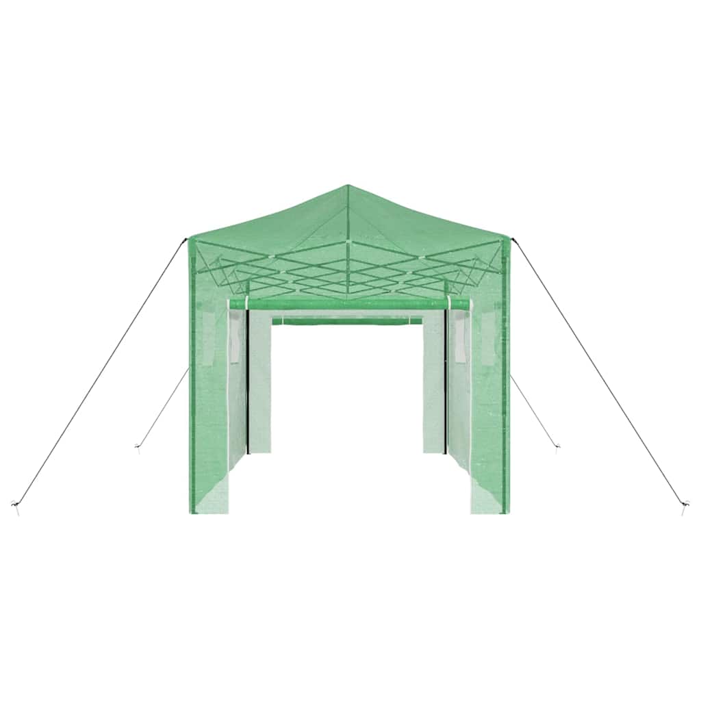Seră cu cadru pop-up cu acoperiș Verde 280 x 410 x 315 cm Fier