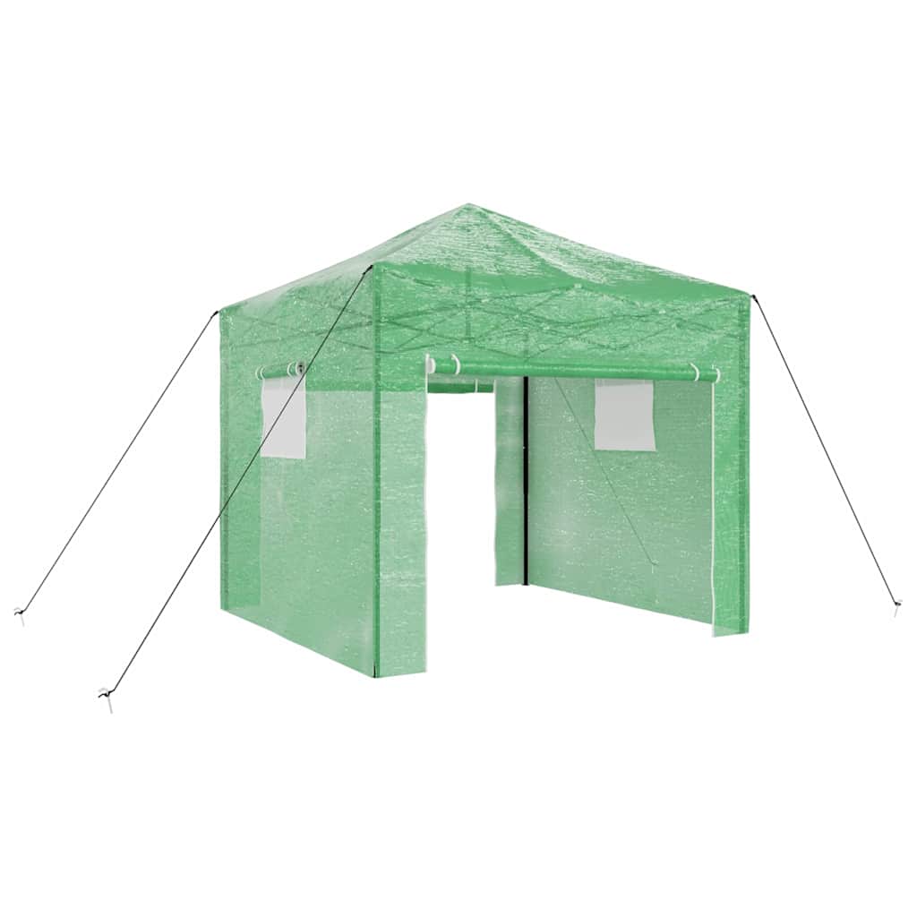 Seră cu cadru pop-up cu acoperiș Verde 290 x 290 x 315 cm Fier