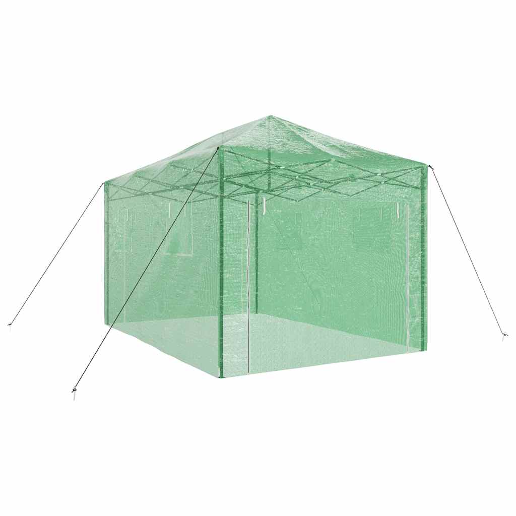 Seră cu cadru pop-up cu acoperiș Verde 290 x 430 x 315 cm Fier