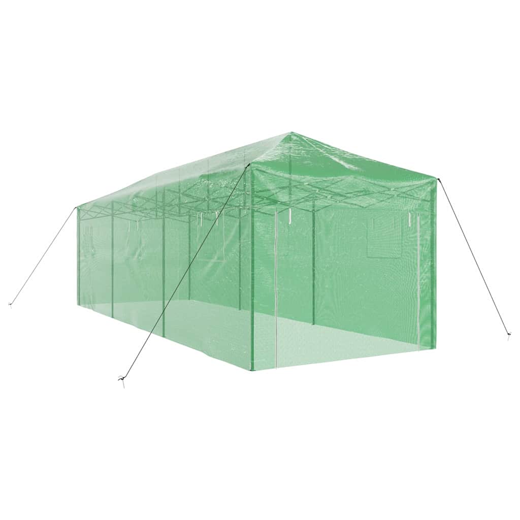 Seră cu cadru pop-up cu acoperiș Verde 290 x 870 x 315 cm Fier
