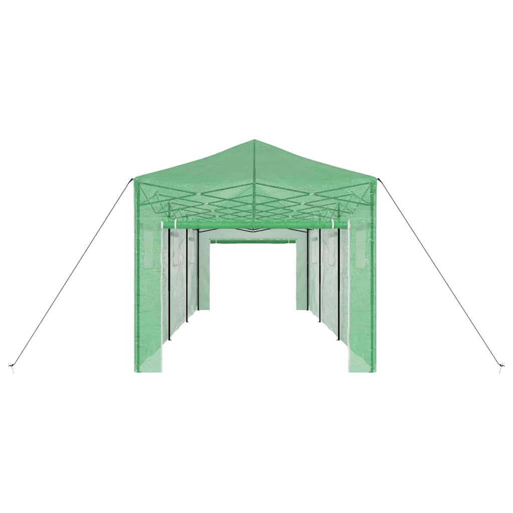 Seră cu cadru pop-up cu acoperiș Verde 290 x 870 x 315 cm Fier