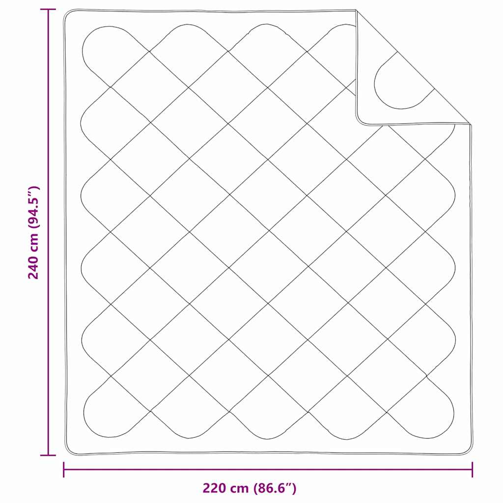 Pilotă Alb 200 x 155 x 4 cm Poliester