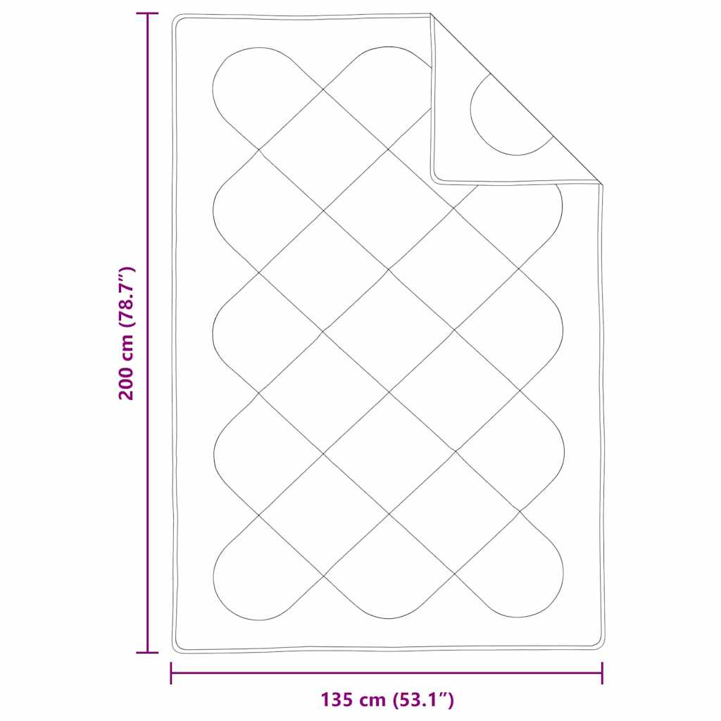 Duvet de iarnă Alb 240 x 222 x 5 cm Poliester