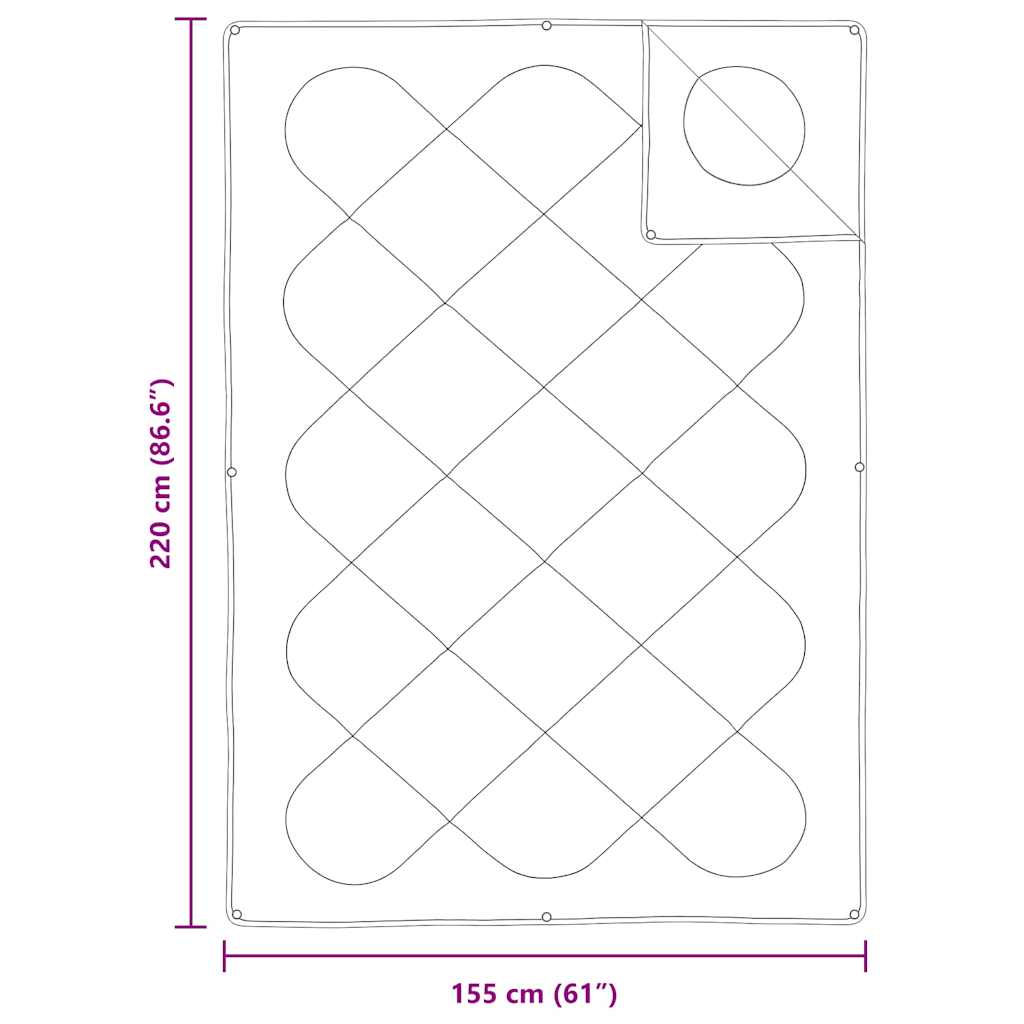 Cuverturi și pilote Alb 155 x 220 cm Poliester
