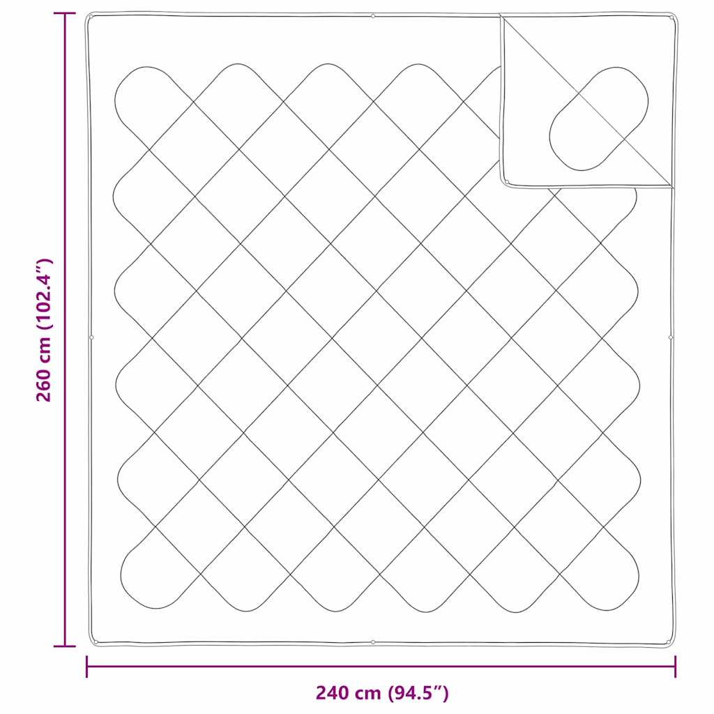 Cuverturi și pilote Alb 240 x 260 cm Poliester