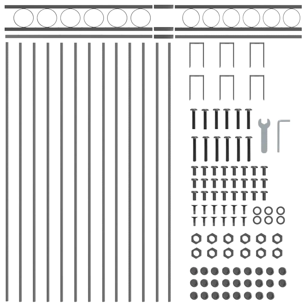 Element de gard Gri 170 x 120 cm Oțel