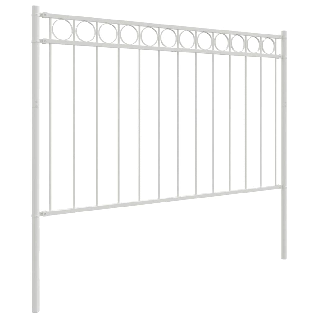 Element de gard Alb 170 x 130 cm Oțel