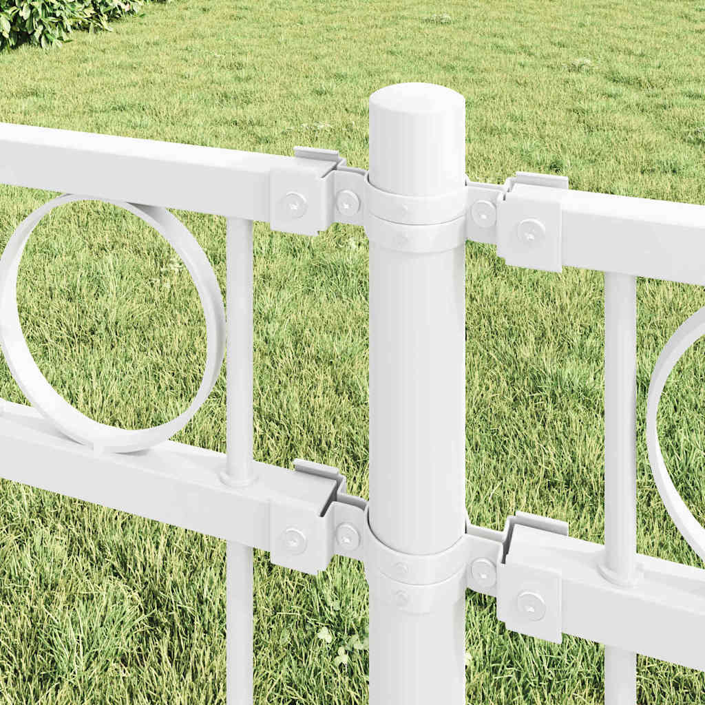 Element de gard Alb 170 x 150 cm Oțel