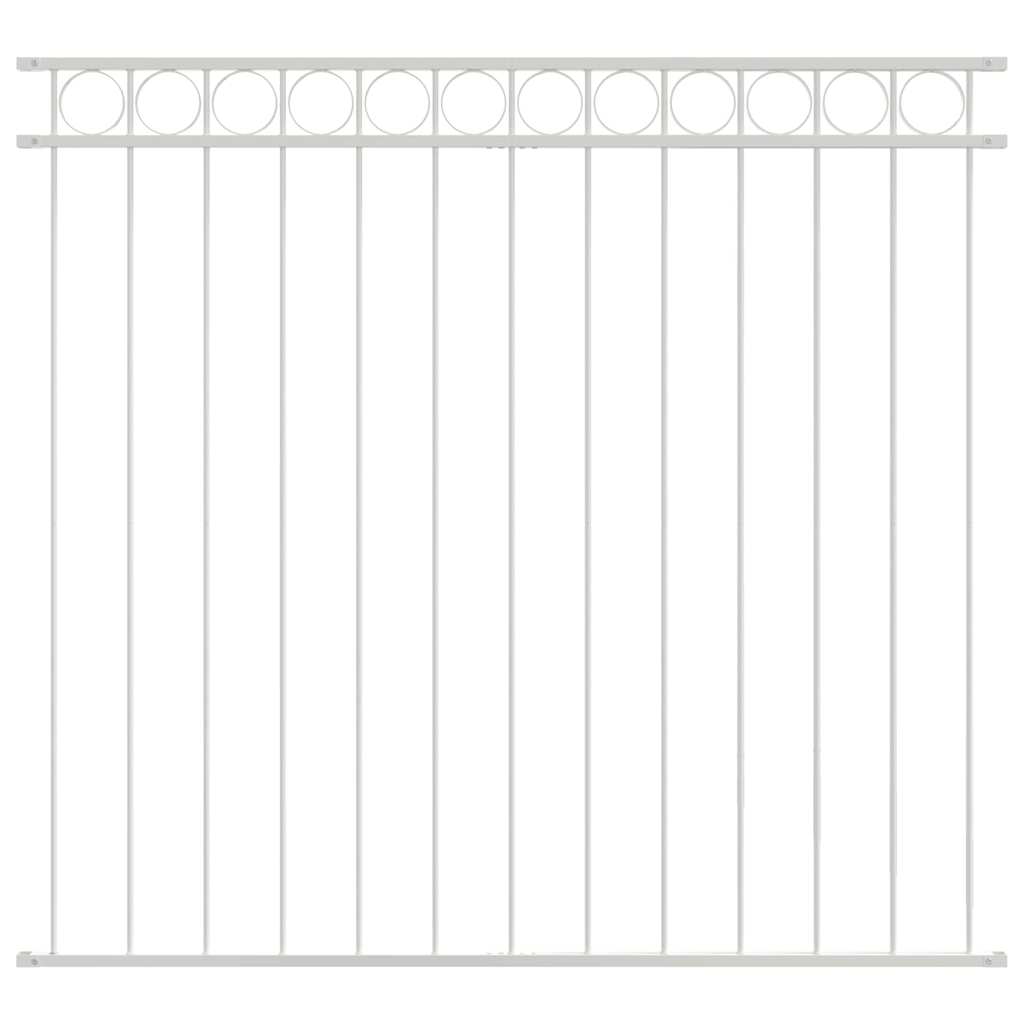 Element de gard Alb 170 x 150 cm Oțel