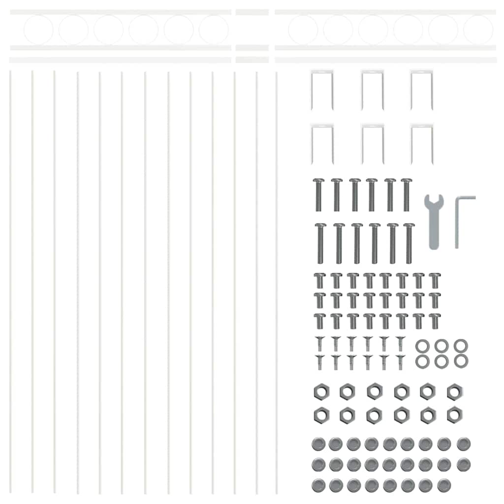 Element de gard Alb 170 x 150 cm Oțel