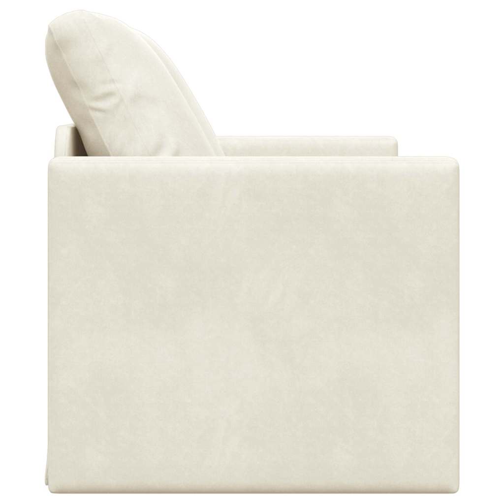 Pat canapea Crem 204 x 122 x 60 cm Catifea