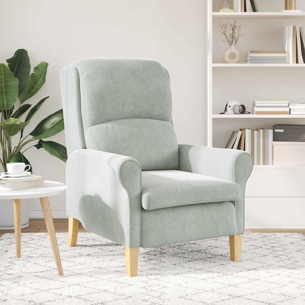 fotoliu Gri deschis 76 x 94 x 102 cm Catifea