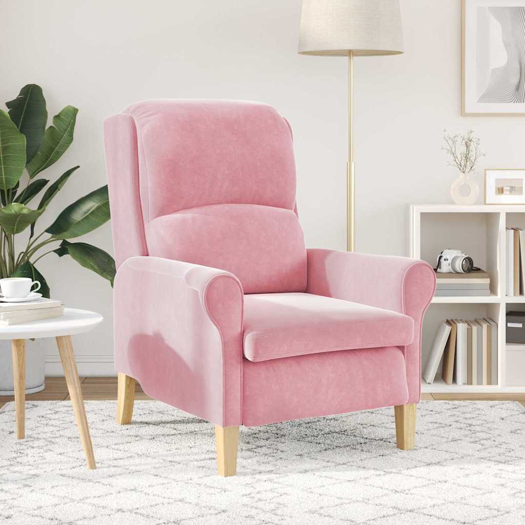 fotoliu Roz 76 x 94 x 102 cm Catifea