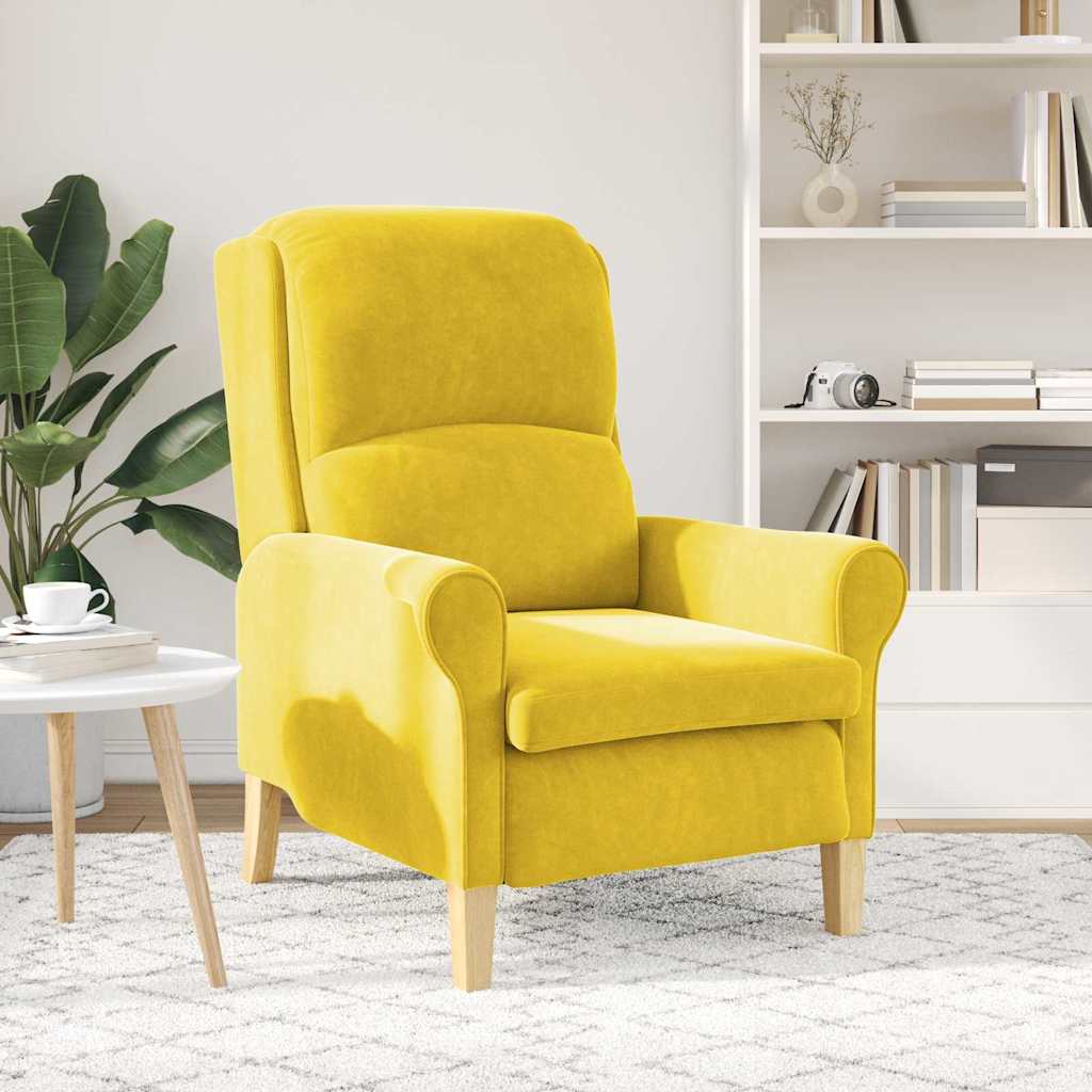 fotoliu Galben 76 x 94 x 102 cm Catifea