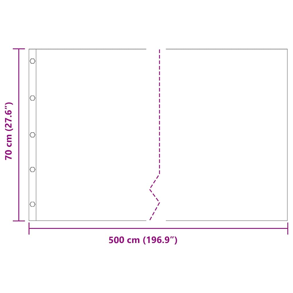 Barieră pentru rădăcini Negru 0,7 x 5 m Polietilenă