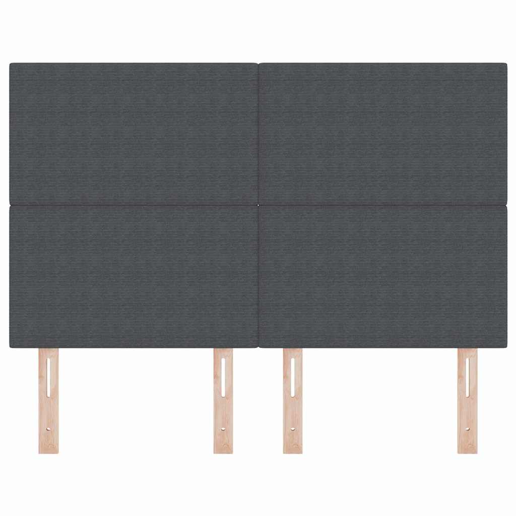 Tăblie cap Gri închis 160 cm Țesătură din corduroy