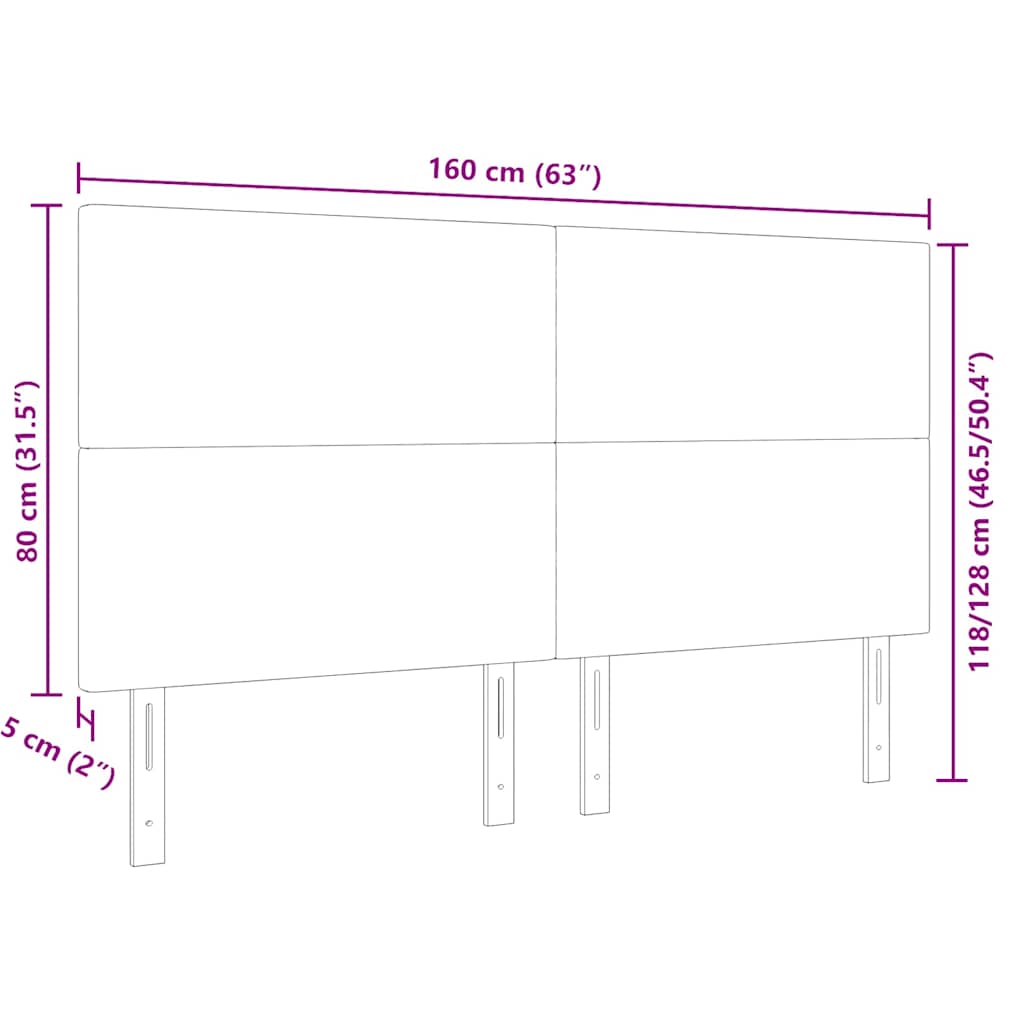 Tăblie cap Gri închis 160 cm Țesătură din corduroy