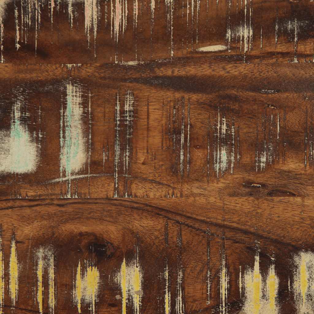 Noptiera multicolor 40x35x40 cm lemn masiv recuperat