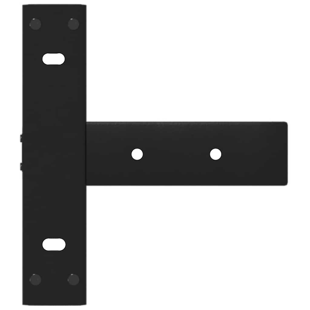 Picioare de masă consolă în formă de T, 2 buc., negru, 25x28x(72-73) cm, oțel