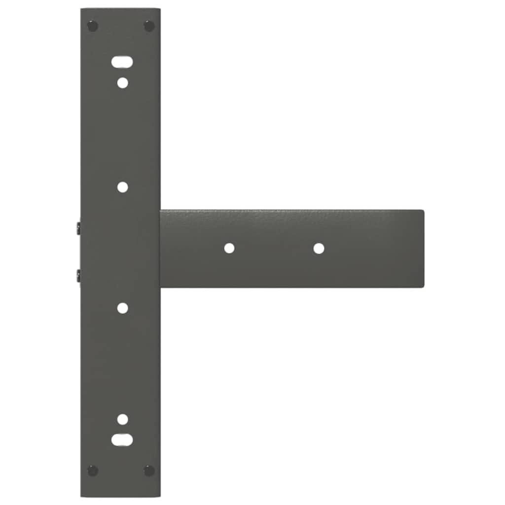 Picioare de masă de bar în formă de T, 2 buc., antracit, 40x35x(90-91) cm, oțel