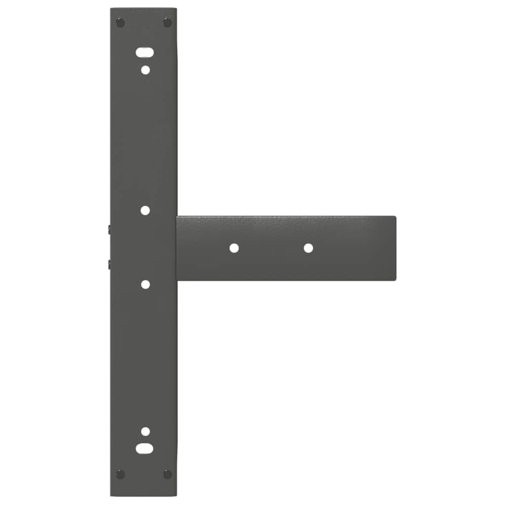 Picioare de masă de bar în formă de T, 2 buc., antracit, 60x35x(110-111) cm, oțel