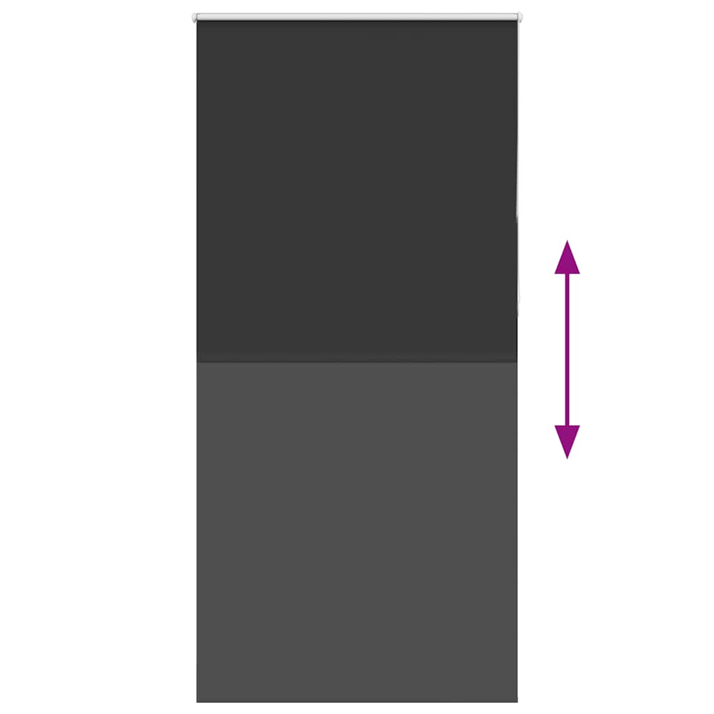 Jaluzea cu role opace negru 115x210 cm Lățime material 110,7 cm