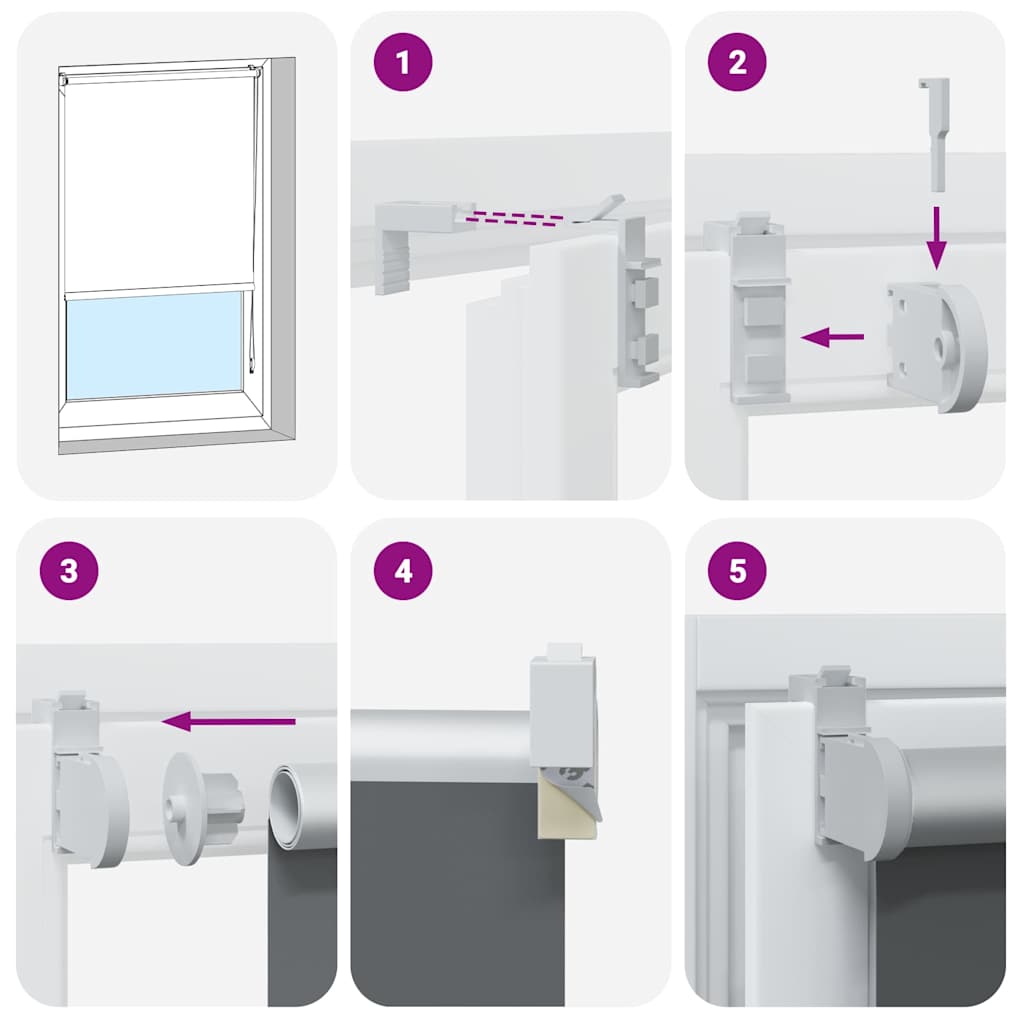Jaluzea cu role opace negru 140x210 cm Lățime material 136,6 cm