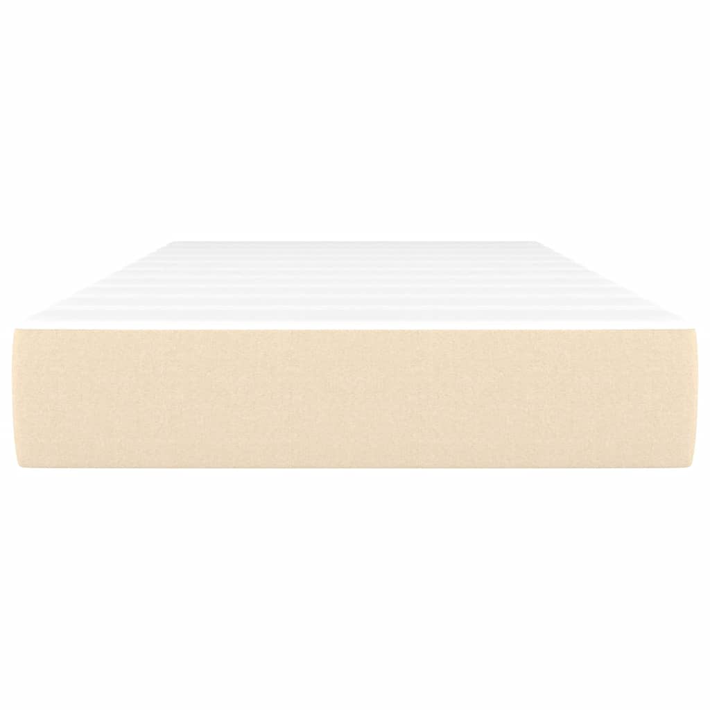 Saltea cu arcuri buzunar de copii, crem 80x160 cm textil