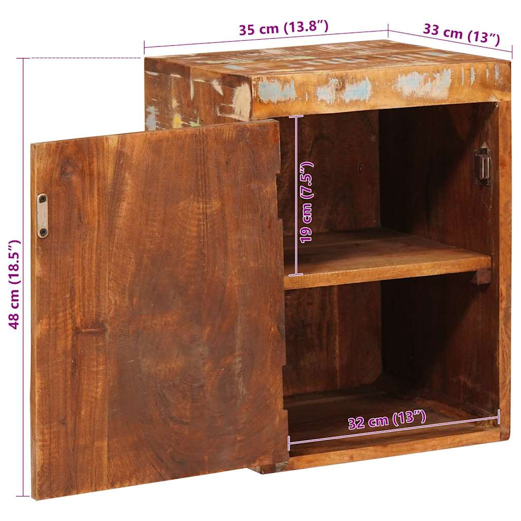 Noptieră Maro 35 x 33 x 48 cm Lemn Solid Recuperat