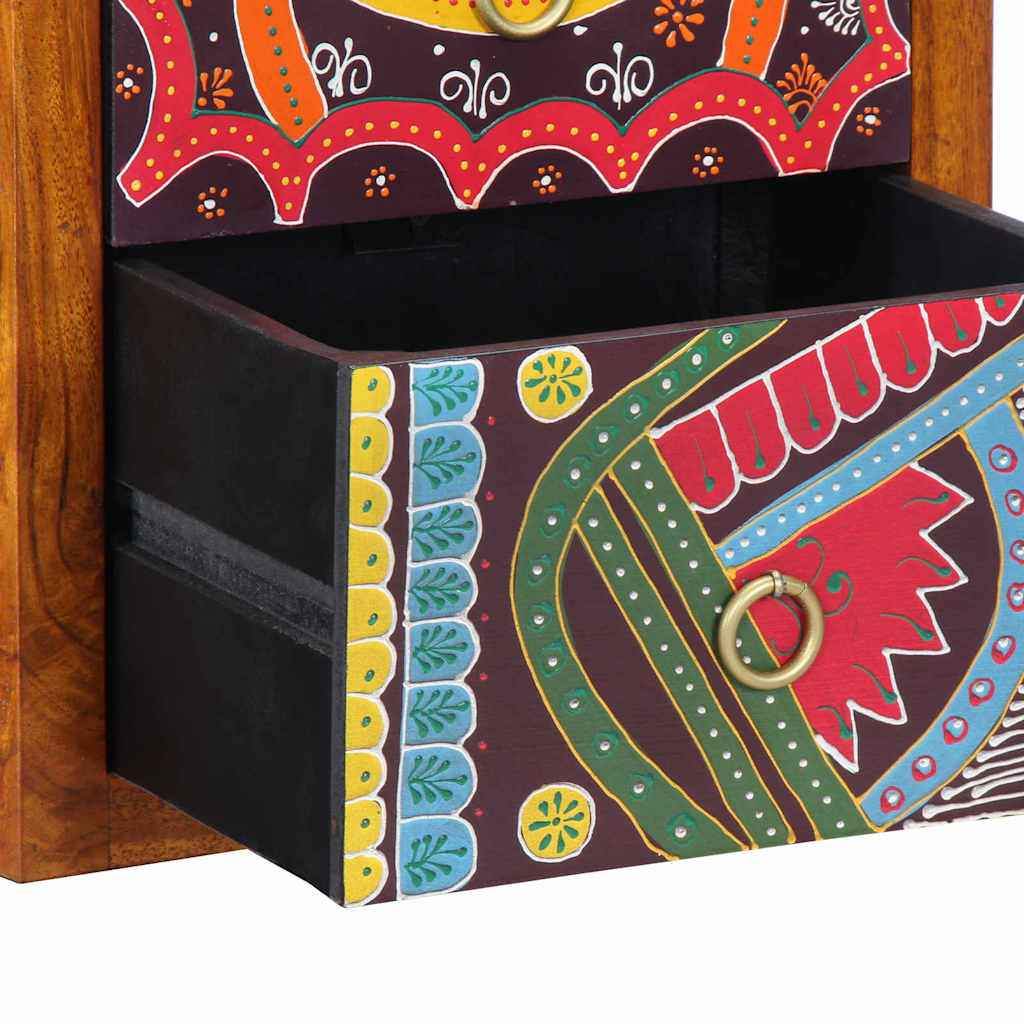 Dulap de noapte 2 pcs Maro 35 x 30 x 40 cm Lemn Solid de Acacia