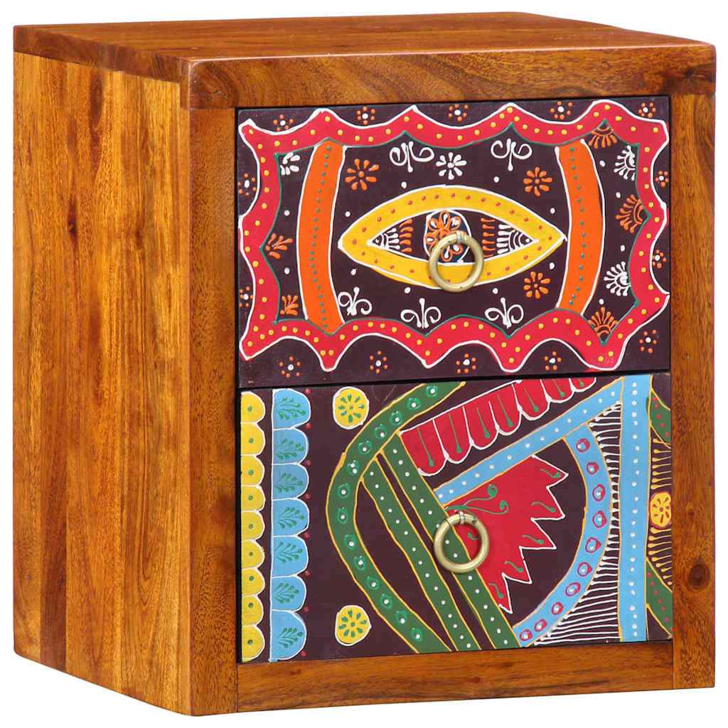 Dulap de noapte 2 pcs Maro 35 x 30 x 40 cm Lemn Solid de Acacia