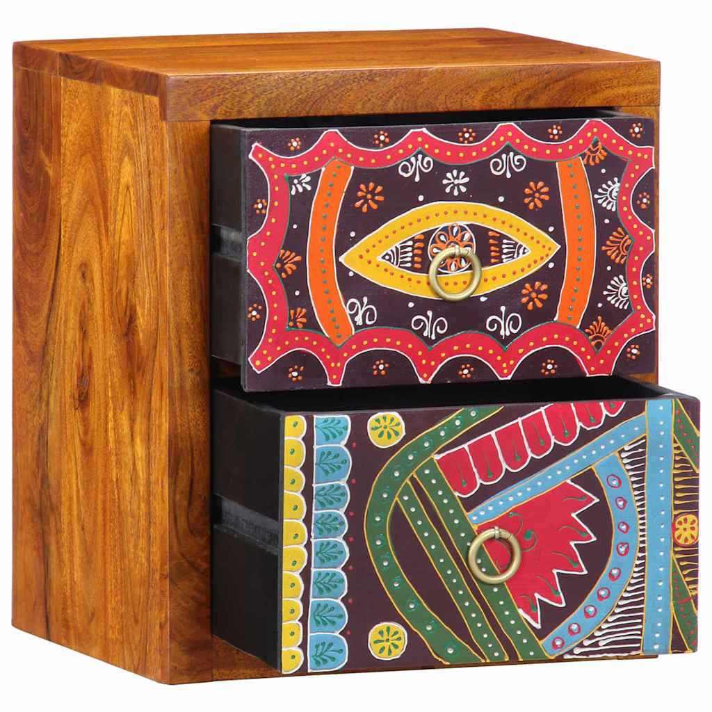 Dulap de noapte 2 pcs Maro 35 x 30 x 40 cm Lemn Solid de Acacia