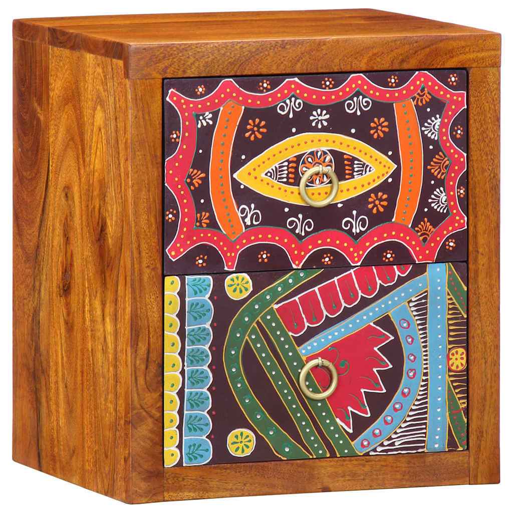 Dulap de noapte 2 pcs Maro 35 x 30 x 40 cm Lemn Solid de Acacia