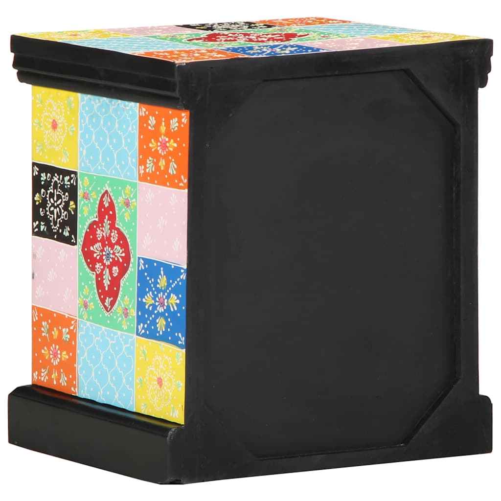 Dulap de noapte Multicolour 40 x 35 x 45 cm Lemn de mango solid