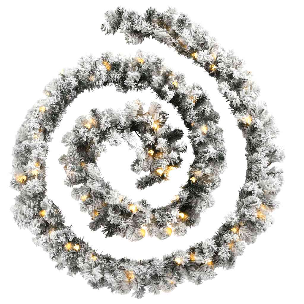 Ghirlandă de Crăciun cu lumini LED verzi, 5 m, PVC