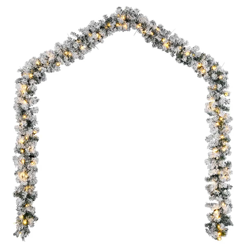 Ghirlandă de Crăciun cu lumini LED verzi, 5 m, PVC